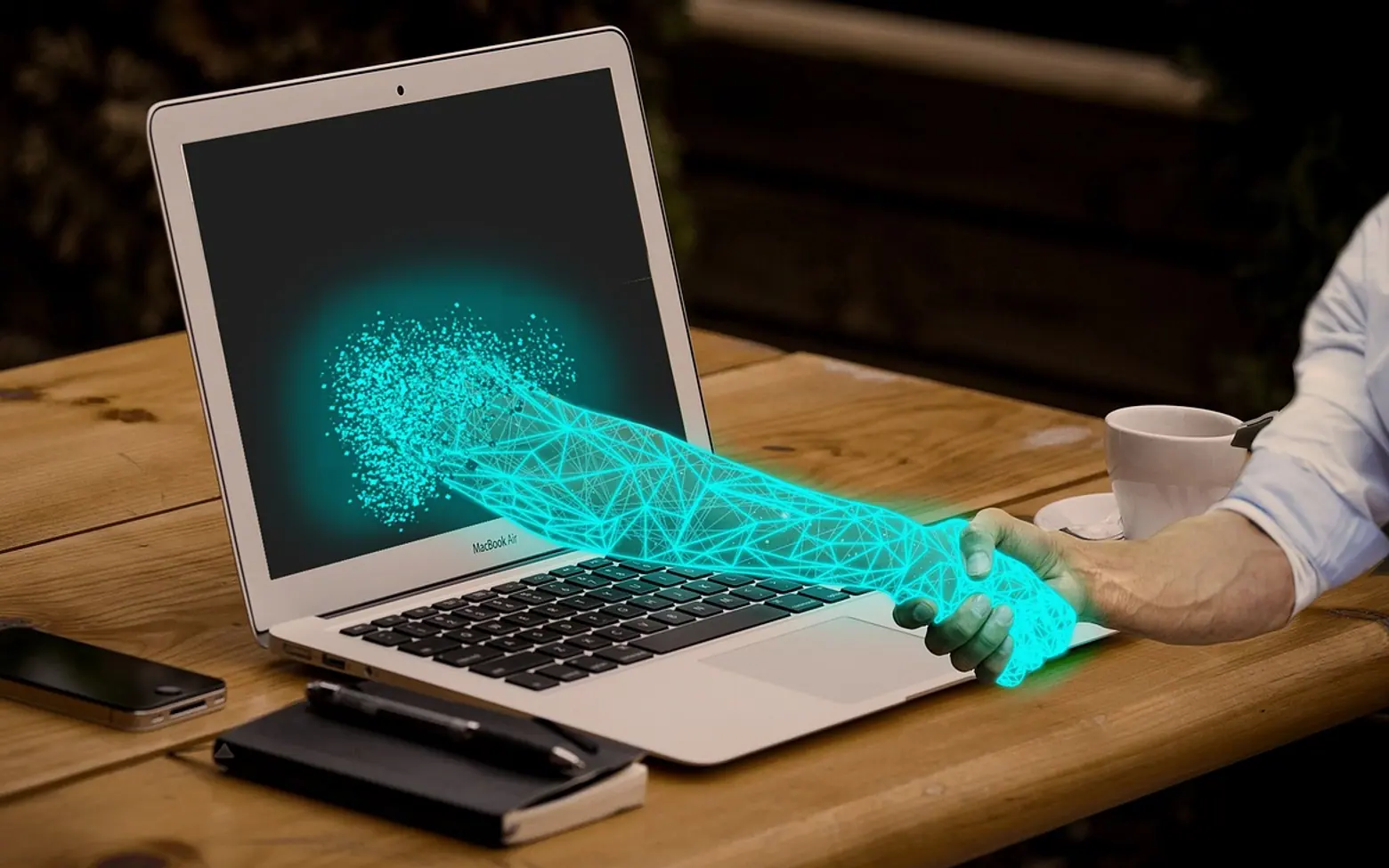 Technology, hands and agreement